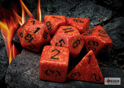 Chessex Polyhedral 7-Die Set: Speckled - Fire cover image