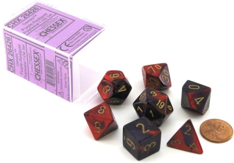 Chessex Gemini Purple-Red/gold Polyhedral 7-Dice Set cover image