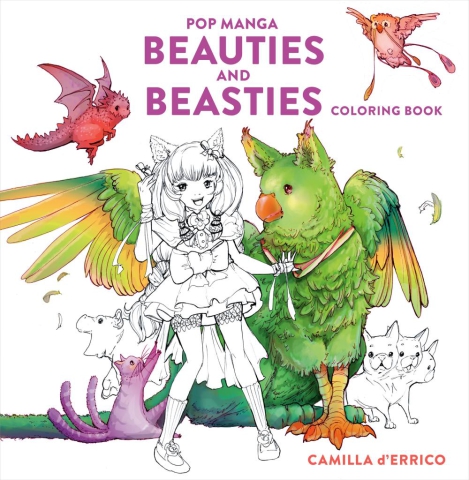 POP MANGA BEAUTIES AND BEASTIES COLORING BOOK TP cover image