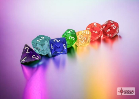 Chessex Polyhedral 7-Die Beginner Set: Translucent - Prism cover image