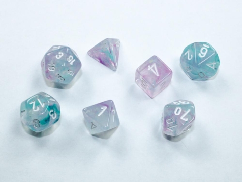 Chessex Nebula Wisteria/white Mini-Polyhedral 7-Die Set cover image