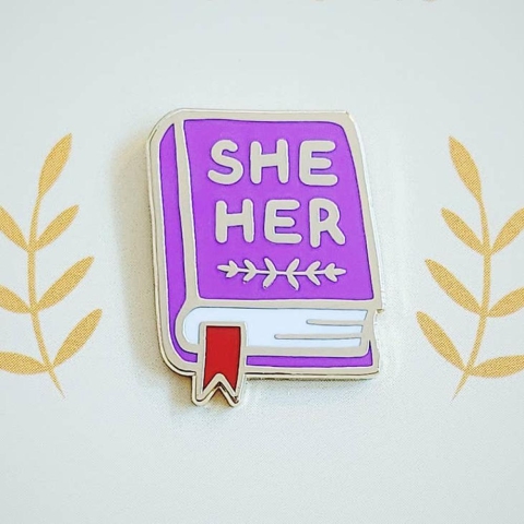 misomomo Pronoun Book Pin: she/her cover image