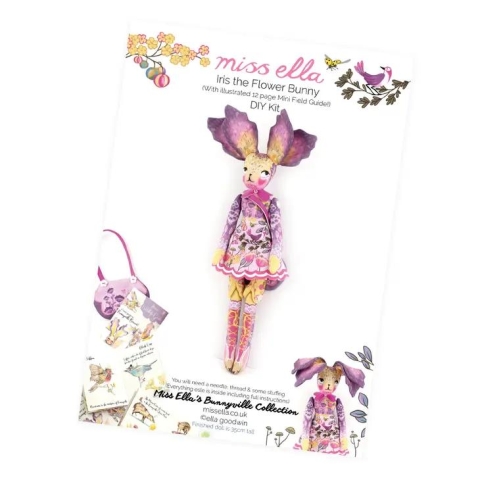 Miss Ella - DIY Dolly Kit: Iris Flower Bunny + 12 page Handmade Book cover image