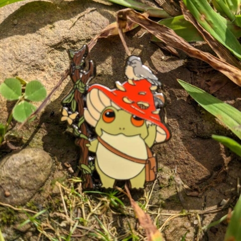 Mimic Gaming Co - Frog Druid Class Enamel Pin cover image