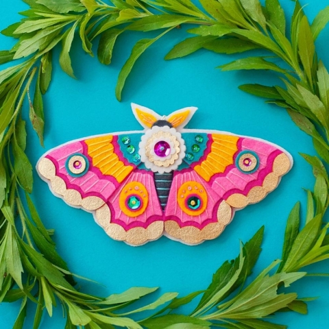 Benzie Design - Felt Ornament Kit: Pink Moth cover image