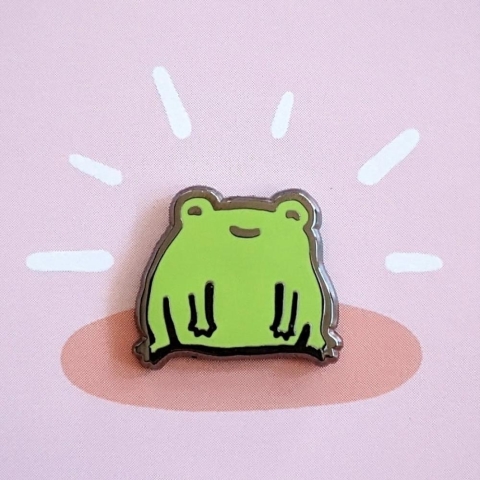 misomomo Happy Little Frog Enamel Pin cover image