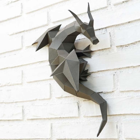 PaperCraft Dragon 3D Origami Wall Art cover image