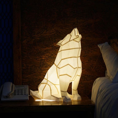 PaperCraft Wolf 3D Origami Model / Lamp cover image