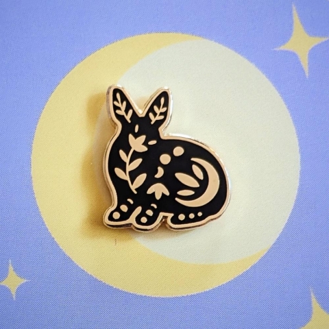 misomomo Moon Rabbit Enamel Pin cover image