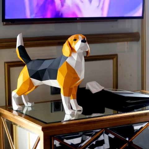PaperCraft Beagle 3D Origami Model cover image