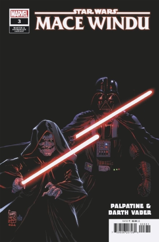 STAR WARS MACE WINDU #3 GIUSEPPE CAMUNCOLI PALPATINE AND DARTH VADER MASTER AND APPRENTICE VAR CVR C cover image