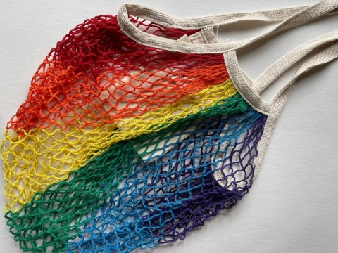 Indie South - Eco Friendly Cotton Rainbow String Bag cover image