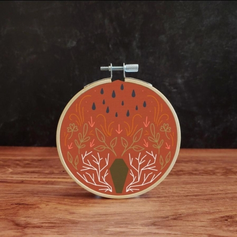 Holly Oddly - Embroidery Kit: Coffin cover image