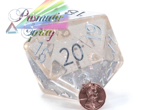 Prismatic Spray - 58mm Holographic Glitter Epic Dice d20 cover image