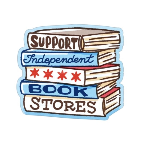 Transit Tees Sticker: Chicago Independent Bookstores cover image
