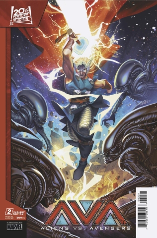 ALIENS VS AVENGERS #2 MATEUS MANHANINI VAR CVR C cover image