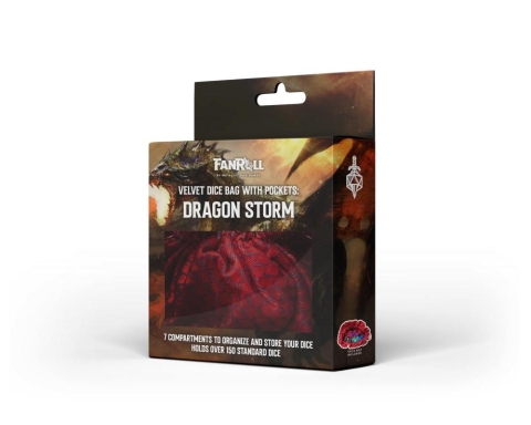 Dragon Storm Velvet Compartment Dice Bag: Red Dragon Scales cover image