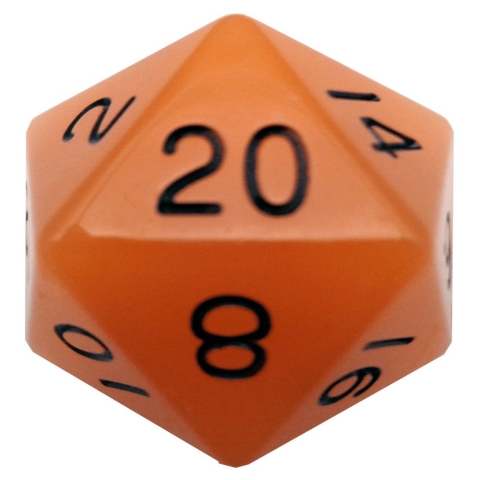 Mega Acrylic D20: Glow in the Dark Orange cover image