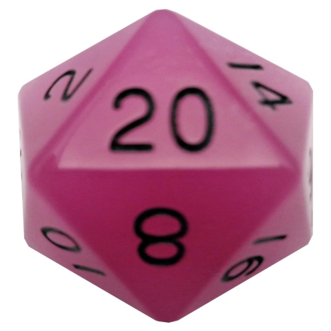 Mega Acrylic D20: Glow in the Dark Purple cover image