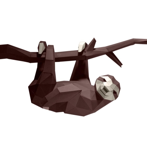 PaperCraft Hanging Sloth 3D Origami Wall Art cover image