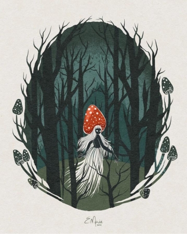 Elissa Marie Creative Art Print 8x10: Forest Mushie cover image