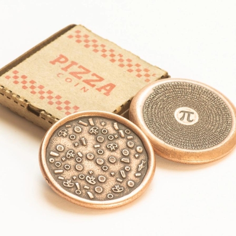 Shire Post Mint: Pizza Pi Copper Coin with Tiny Pizza Box cover image
