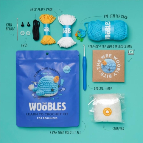 The Woobles - Learn to Crochet Kit for Beginners: Bjorn the Narwhal cover image