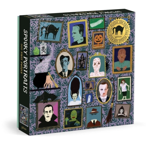 Spooky Portraits 500 Piece Foil Puzzle cover image