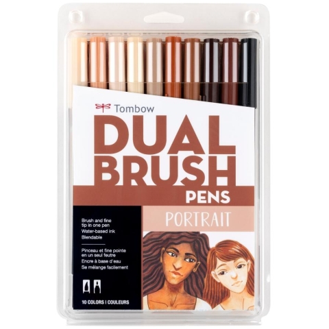 Tombow: Dual Brush Pens — Portrait (10-Pack) cover image
