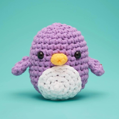 The Woobles - Learn to Crochet Kit for Beginners: Purple Penguin cover image