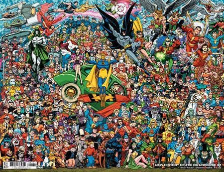 NEW HISTORY OF THE DC UNIVERSE #1 CVR D SCOTT KOBLISH LEGACY WRAPAROUND CARD STOCK VAR OF 4 cover image