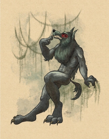 Elissa Marie Creative Art Print 8x10: Rougarou Pinup cover image