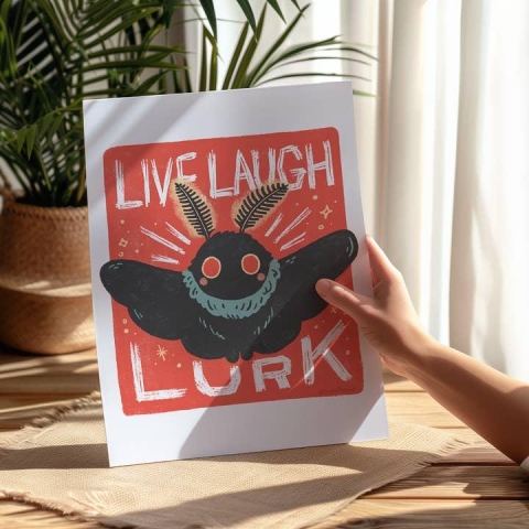 Comfhaus Art Print 8x10: Live Laugh Lurk cover image