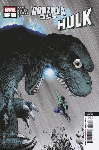 GODZILLA VS HULK #1 GIUSEPPE CAMUNCOLI 2ND PRINTING VAR CVR A cover image