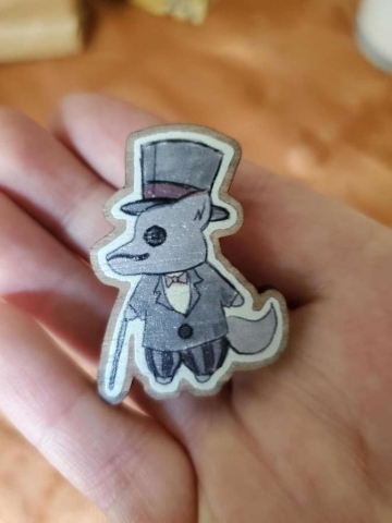 Joan of Art wooden pin: Exquisite Plague Doctor Wallace Wolf cover image