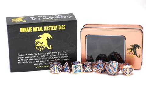Mystery Dice: Solid Metal Ornate Matching 7-Die Set cover image