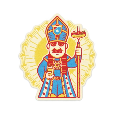 Transit Tees Sticker: Chicago Style Pope cover image