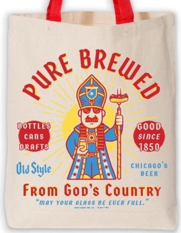 Transit Tees Tote Bag: Chicago Style Pope cover image