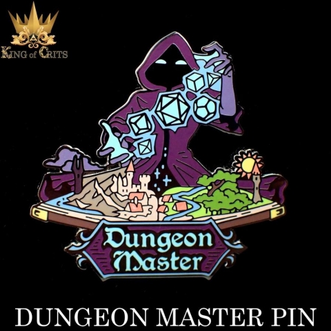 DND Dice: King of Crits Enamel Pin—Dungeon Master cover image