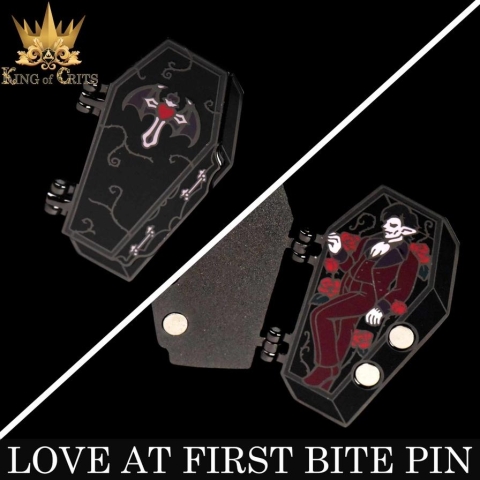 DND Dice: King of Crits Enamel Pin—Love at First Bite cover image