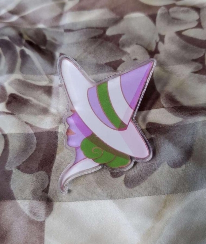 Joan of Art acrylic pin: Pride Witches—Genderqueer cover image