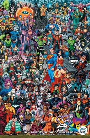 NEW HISTORY OF THE DC UNIVERSE #4 (of 4) CVR D SCOTT KOBLISH WRAPAROUND cover image