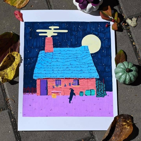 Comfhaus Art Print 8x10: Horror Houses — The Witch cover image