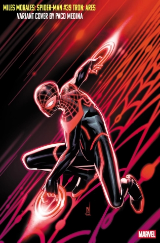 MILES MORALES SPIDER-MAN #39 CVR D PACO MEDINA TRON ARES VAR cover image