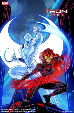 MOON KNIGHT FIST OF KHONSHU #13 CVR D LUCIANO VECCHIO TRON ARES VAR cover image