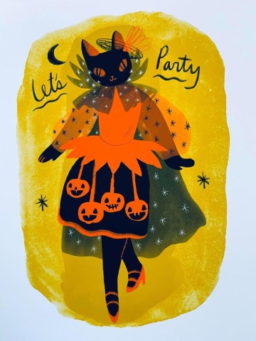 Bunny Dee Art Print 8x10: Let's Party Halloween Fashion cover image