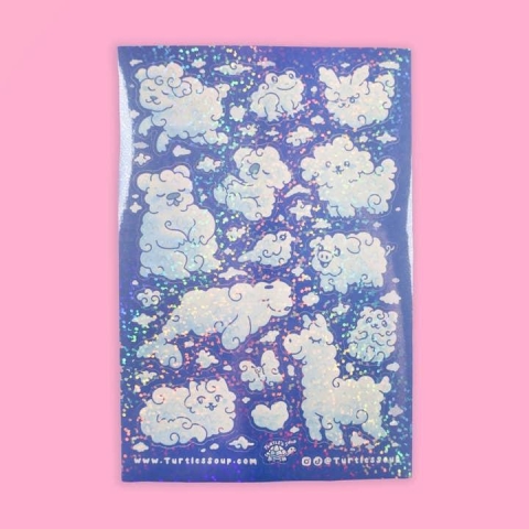 Turtle's Soup Sticker Sheet: Animal Clouds cover image
