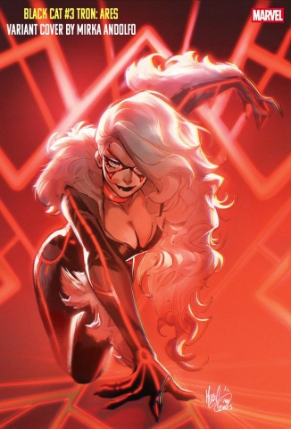 BLACK CAT #3 CVR F MIRKA ANDOLFO TRON ARES VAR cover image