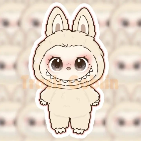 Trash Goblin Vinyl Sticker: Labubu — Cream cover image
