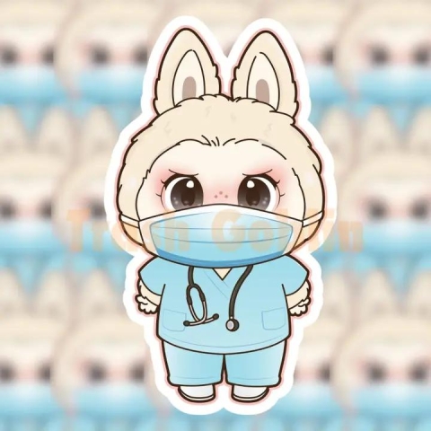 Trash Goblin Vinyl Sticker: Labubu — Nurse cover image